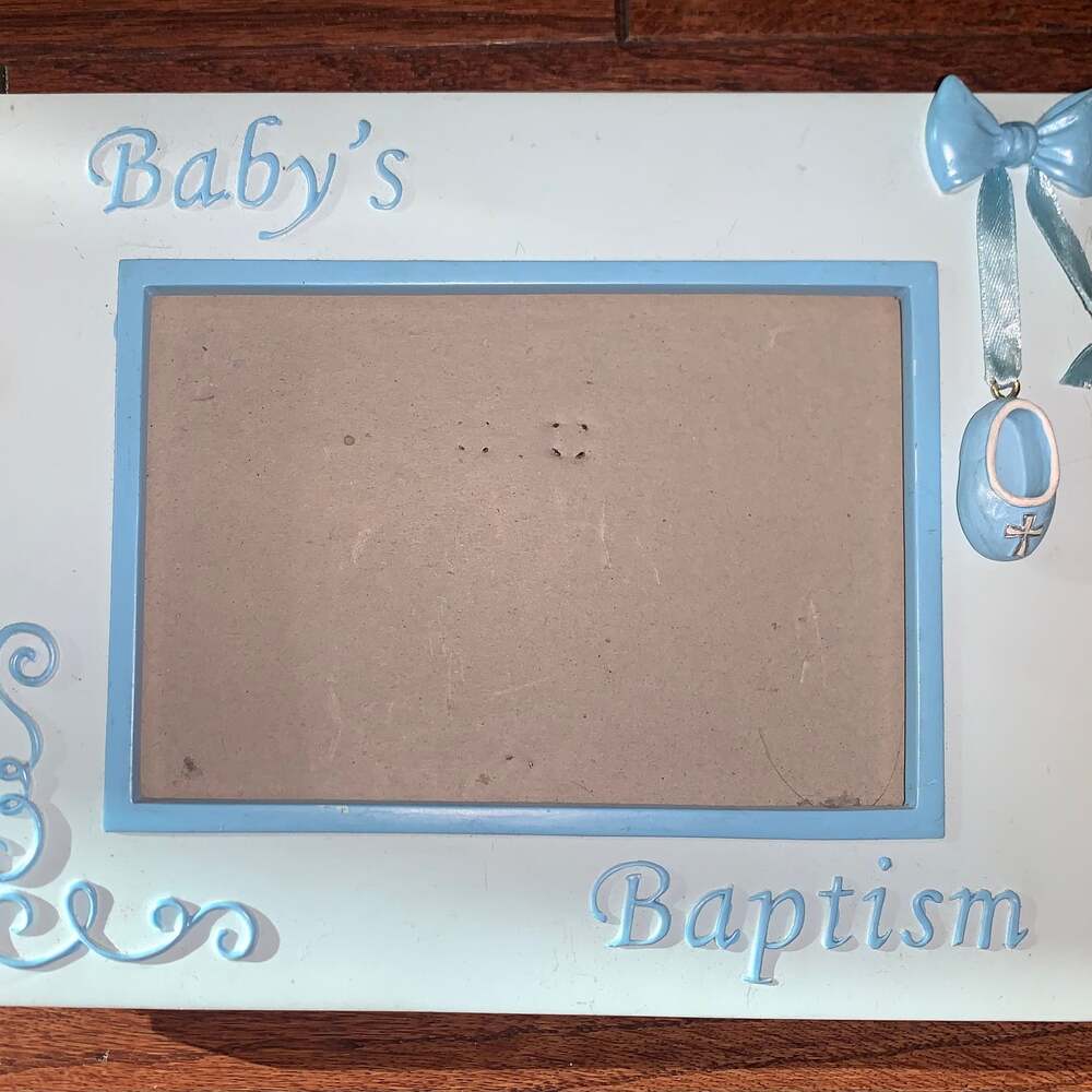 Russ Berrie Small‎ Blessings Baby's Baptism Blue Picture Frame